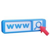 3D Icon Web Address Bar Search png