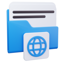 3D Icon Internet File Folder Access png