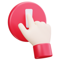 3D Icon Click Error Notification png