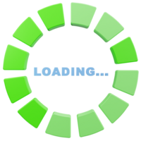 3D Icon Segmented Green Loading Ring png