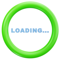 3D Icon Green Circular Loading Bar png