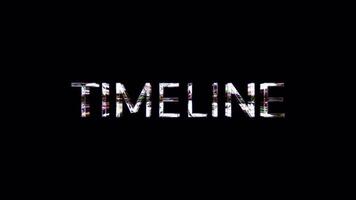 Loop Timeline silver text shine glitch effect light motion animation video