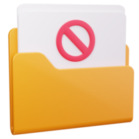 3D Icon Folder Access Prohibited File png