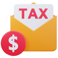 3D Icon Tax Envelope Document png