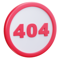 3D Icon Circular Web Error 404 png