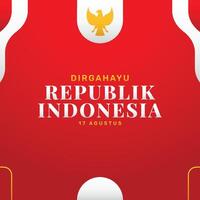 Gradient Template for Indonesia National Day Announcement vector
