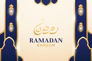 Luxury Realistic Background Ramadan Kareem Design vector