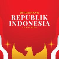 Gradient Background for 17 Agustus Indonesian National Day vector