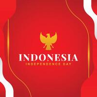Modern Red and White Gradient Design for Hari Kemerdekaan Indonesia vector