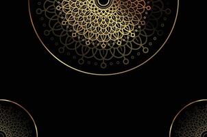Dark Abstract Background with Golden Lines Premium Style Design vector