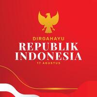 Gradient Poster for Independence Day Event Patriotic Poster Design with Smooth Gradient Hari Kemerdekaan Indonesia vector