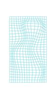 Perspective 3d wavy mesh, cyberpunk trendy net structure graphic, brutal art geometry grid figure icon, vaporwave abstract wire frame form symbol, futuristic neon mesh pattern element object. vector