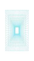 Y2k 3d mesh portal, futuristic abstract grid figure icon, cyberpunk geometric net structure graphic, 90s retro geometry mesh shape symbol, vaporwave trendy 3d wireframe element illustration. vector