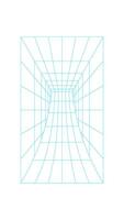 Y2k 3d mesh wormhole, cyber tech neon wire frame structure graphic, futuristic trendy mesh figure illustration, vaporwave abstract 3d wireframe form symbol. vector