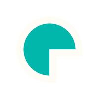 Brutalist abstract circle element sticker. Minimal figure with a modern shape. Flat element in bold design, y2k aesthetic, suitable for contemporary branding and decoration. vector