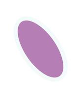 Bold abstract oval shape sticker. Modern shape element with a strong figure. This y2k design features a brutalist style, perfect for contemporary art projects, creative graphics, or minimalist vector