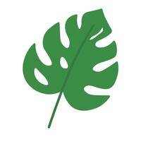 Flat Green Leaf with Calm Vibes vector