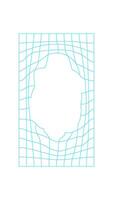 Y2k 3d grid tunnel, vaporwave geometric grid pattern form graphic, y2k neon net element icon, brutal art geometry 3d wireframe shape illustration, cyber tech trendy wire frame structure symbol. vector