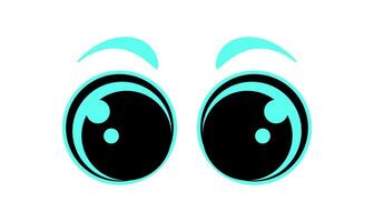 Cute eyes shape showcases an abstract expression. Modern icon of emotion displays a flat shape. Retro design, y2k aesthetic, ideal for trendy decoration and playful graphic collections. vector