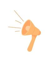 Loudspeaker icon, megaphone symbol to show up support or holding at a strike, person parade with revolution speaker, human hold protest device, people holds demonstration board, vector