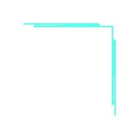 Y2K retro hud frame. Abstract icon shape in minimal style. Digital element, nostalgic symbol of the 90s, ideal for decoration and trendy graphic collections. vector