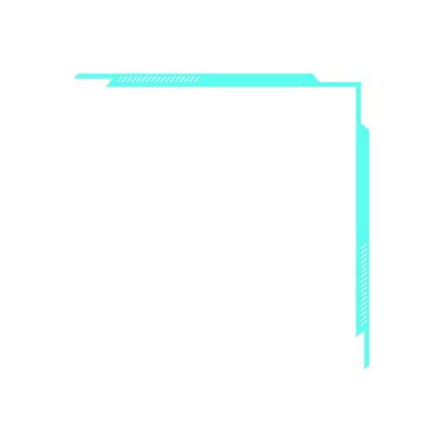 Y2K retro hud frame. Abstract icon shape in minimal style. Digital element, nostalgic symbol of the 90s, ideal for decoration and trendy graphic collections.