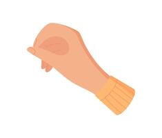 Hand gesture icon sticker. Human character showing the act of exchange. Symbol of giving and receiving, flat graphic style, suitable for communication and digital design projects. vector