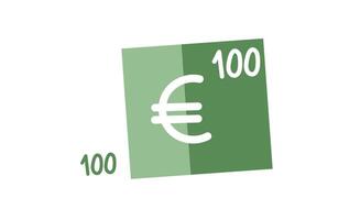 Euro bill flat design. Currency banknote in digital format. Payment element, finance concept, ideal for business usage. vector