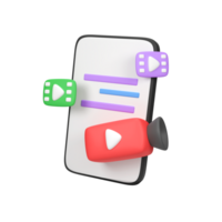 Mobile phone with camera and lens and buttons isolated 3d render icon illustration png