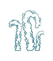 Underwater seaweed silhouette. Aquatic flora in a marine environment. Unique texture, flat design, and vibrant life. Ideal for use in educational materials, aquarium decor, or ocean projects. vector