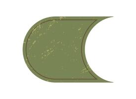 Bold abstract brutalist shape. Grunge textured element and geometric figure. Modern flat form, y2k aesthetic, potential for trendy decoration and contemporary art applications. vector