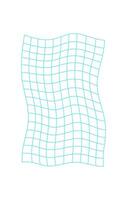 Y2k 3d grid wave, cyber tech neon 3d wireframe structure graphic, brutal art geometric net figure icon, futuristic geometry wire frame form symbol, vaporwave abstract grid pattern shape illustration. vector