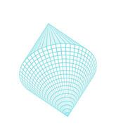 Y2k 3d mesh crystal, futuristic neon net pattern element symbol, 90s retro geometric mesh shape icon, cyberpunk geometry wire frame figure graphic, cyber tech abstract 3d wireframe form object. vector