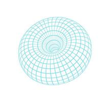 90s brutal 3d mesh torus, futuristic abstract mesh pattern structure symbol, 90s retro geometry wire frame figure graphic, brutal art geometric grid element icon, y2k trendy 3d wireframe form object. vector
