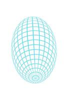 Y2k 3d mesh ball, vaporwave geometric net shape object, cyberpunk abstract mesh pattern structure graphic, brutal art trendy grid form symbol, y2k geometry 3d wireframe figure icon. vector
