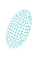 Cyberpunk 3d wireframe sphere, vaporwave abstract grid pattern element object, y2k geometric 3d wireframe form symbol, cyberpunk neon net figure illustration. vector