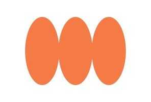 Bold oval shape stands out as a modern figure. Abstract element highlights a flat design. A striking symbol of brutalism, this graphic icon fits well in contemporary spaces. vector