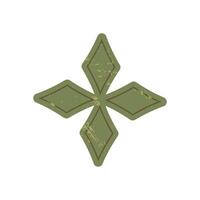 Brutalist abstract shape icon. Modern brutalism figure symbol. This minimalist element features a grunge texture, serving as a unique badge for contemporary graphic projects. vector
