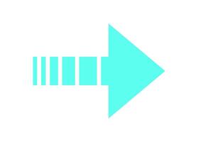 Bold retro arrow shape. Modern symbol of abstract shape. Y2K icon from the 90s, geometric design element, trendy aesthetic, perfect for decoration or streetwear collection. vector
