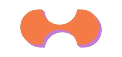 Brutalist abstract shape casts a shadow. Bold icon in a flat form, minimalistic element in modern brutalism. A unique figure with graphic silhouette, ideal for contemporary design. vector