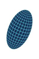 Y2k 3d wireframe planet, 90s retro abstract mesh figure graphic, futuristic trendy 3d wireframe form icon, cyber tech geometric grid pattern shape object. vector