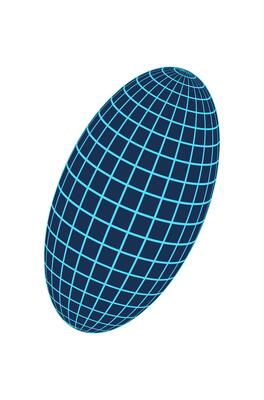 Y2k 3d wireframe planet, 90s retro abstract mesh figure graphic, futuristic trendy 3d wireframe form icon, cyber tech geometric grid pattern shape object.