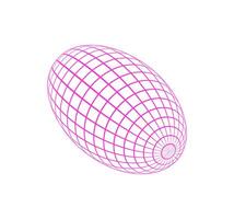 Geometric 3d grid globe patch, 90s retro trendy mesh figure illustration, cyber tech neon grid structure graphic, vaporwave abstract wire frame shape symbol, brutal art geometry net element icon. vector