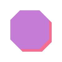 Hexagon shape symbol. Abstract figure in minimal style. Geometric element with shadow, y2k aesthetic, brutalism, and contemporary visual style. Suitable for modern projects and creative applications. vector