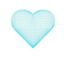 Y2k 3d wireframe heart, cyber tech geometric grid pattern structure symbol, y2k trendy net figure illustration, futuristic geometry wire frame shape icon, vaporwave abstract 3d wireframe form object. vector