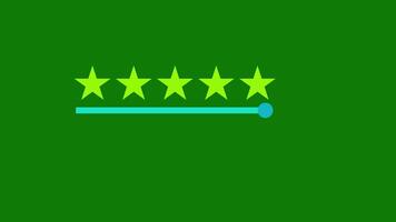 Five Gold Stars Rating with Green Screen, Customer Review Animation Perfect for Product or Service Rating and Feedback Videos. video
