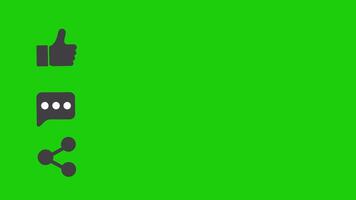 Like Comment Share Subscribe Animation with Green Screen for Engage with Social Media Interaction in Vide Outros end screen. Seamless Integration in Your Vide Projects video