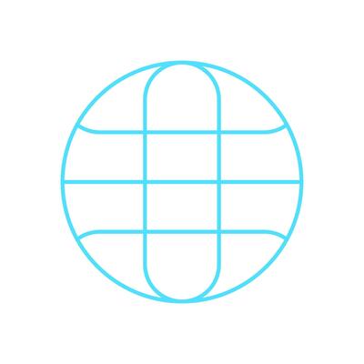 Y2k mesh planet logo, futuristic geometry grid element illustration, y2k abstract net pattern figure symbol, brutal art trendy 3d wireframe structure icon, 90s retro neon wire frame form object.