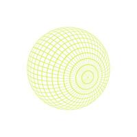 Y2k 3d grid ball patch, cyberpunk trendy grid structure symbol, y2k geometric mesh pattern shape object, brutal art abstract 3d wireframe figure illustration, cyber tech neon net element icon. vector