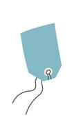Hand drawn tag and label in cartoon graphic style with envelope and note. Flat design ideal for message mail themes, concept of stationery, communication, creative correspondence. vector